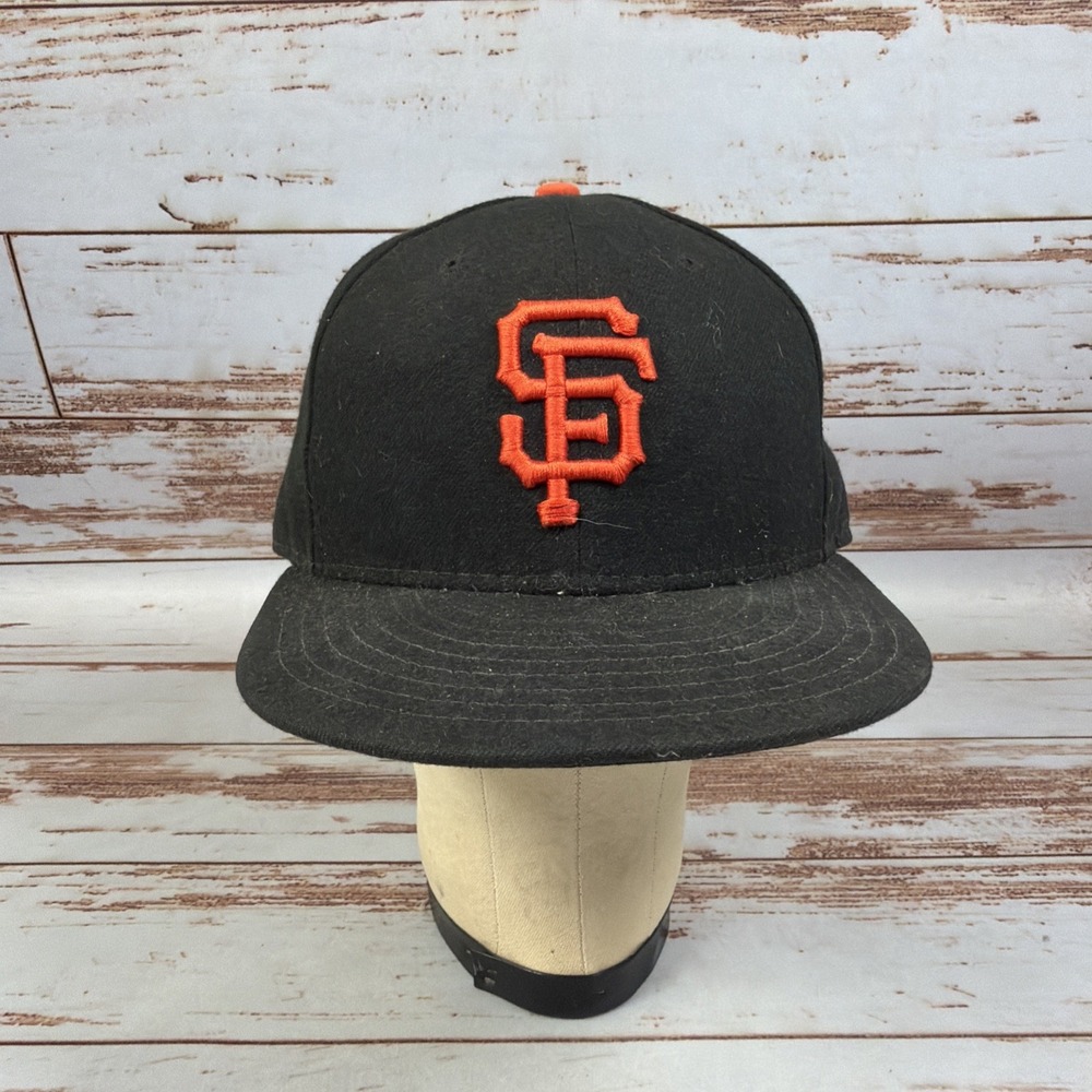 New Era 59Fifty San Francisco Giants Official On Field Fitted Hat 7 3/8 Black